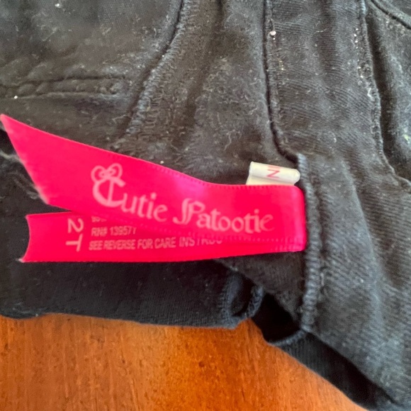 Cutie Patootie Kitty Overall Shorts Denim - Picture 3 of 6